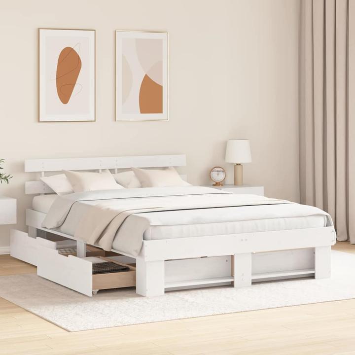 Actual product image vidaXL Holzbett (150 x 200 cm)