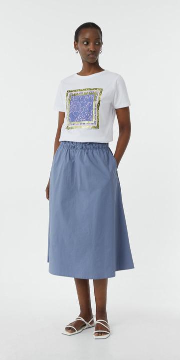 Produktbild Comma Rock Ausgestellter Popeline-Rock mit Elastikbund (36)