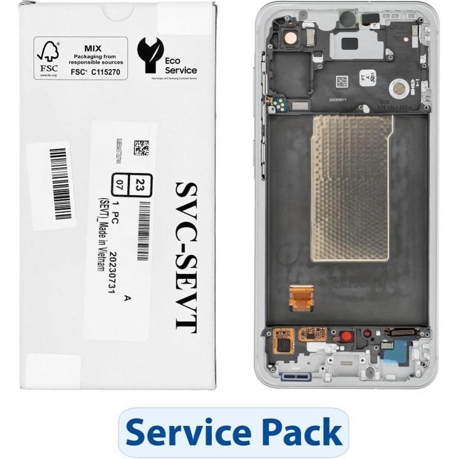 Samsung LCD display! ServicePack LCD Display for A56 5G A566B Gray GH82-36829B (Display), Mobilgerät