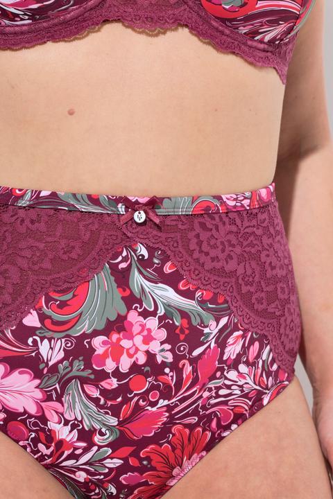 Produktbild Ulla Popken Maxislip, Blumenmuster, Spitze, Mikrofaser (58)