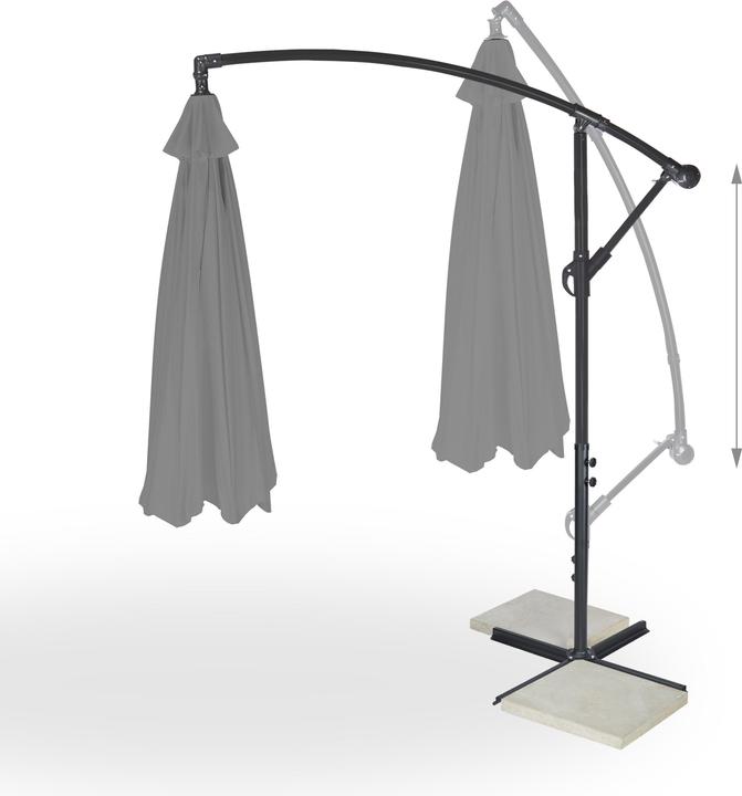 Image du produit Relaxdays Parasol déporté (3 m)