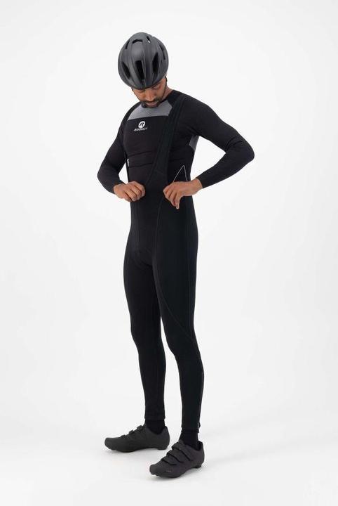 Image du produit Rogelli Core Lange Fietsbroek Heren - Wielrenbroek met Zeem en Bretels - Zwart - Maat L (L)