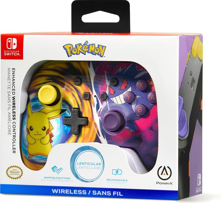 Produktbild PowerA Enhanced trdls controller til Nintendo Switch - Pikachu vs. Gengar (Switch)