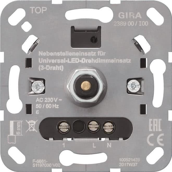 Gira Universal LED Drehdimmer 238900 Einsatz Nebenstelle