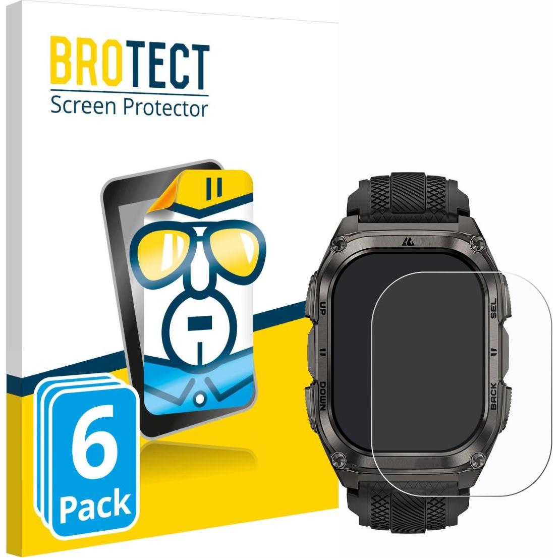 BROTECT Pellicola Trasparente, Pellicola protettiva per smartwatch, Trasparente