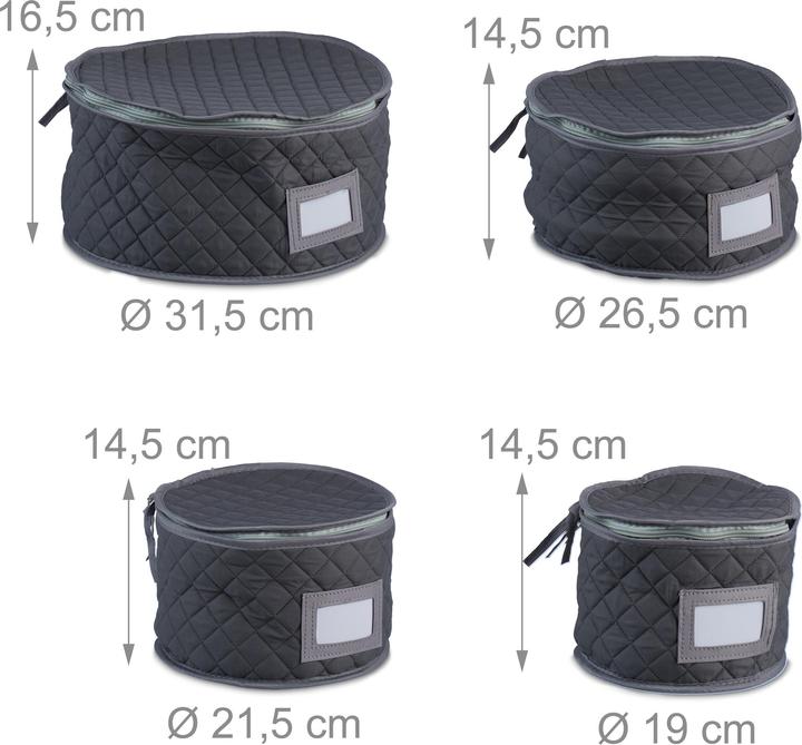 Produktbild Relaxdays 6-tlg. Geschirraufbewahrungsbox-Set (41 cm, 33.83 l, 6x)