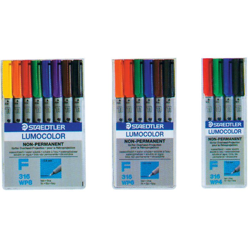 Thumbnail - Staedtler, Marker, Lumocolor non-permanent (Mehrfarbig, 0.60 mm, 8 x)