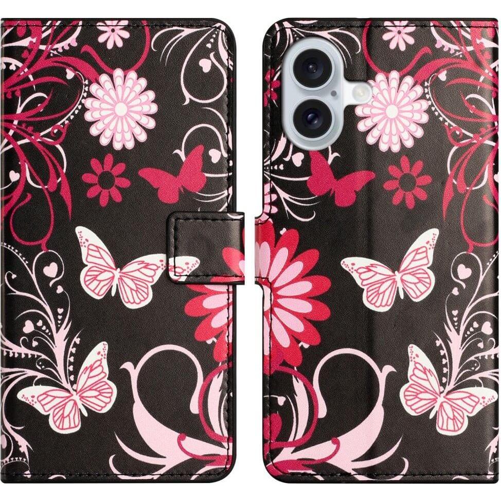 Cover-Discount iPhone 16 Plus - Handyhülle mit stilvollem Motiv (Apple iPhone 16 Plus), Smartphone Hülle, Schwarz