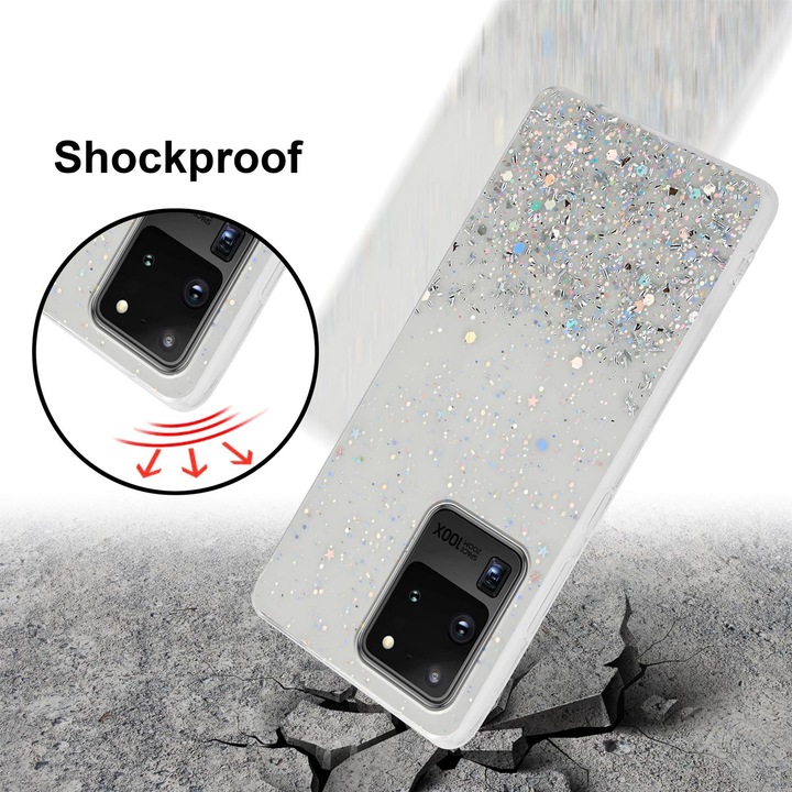 Actual product image Cadorabo TPU cover sparkling glitter (Samsung Galaxy S20 Ultra)