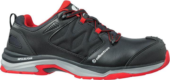 Actual product image Albatros Safety shoe ULTRATRAIL BLACK Low size 39 black/red S3 ESD HRO SRC EN ISO 20345 smooth leather (S3, 39)