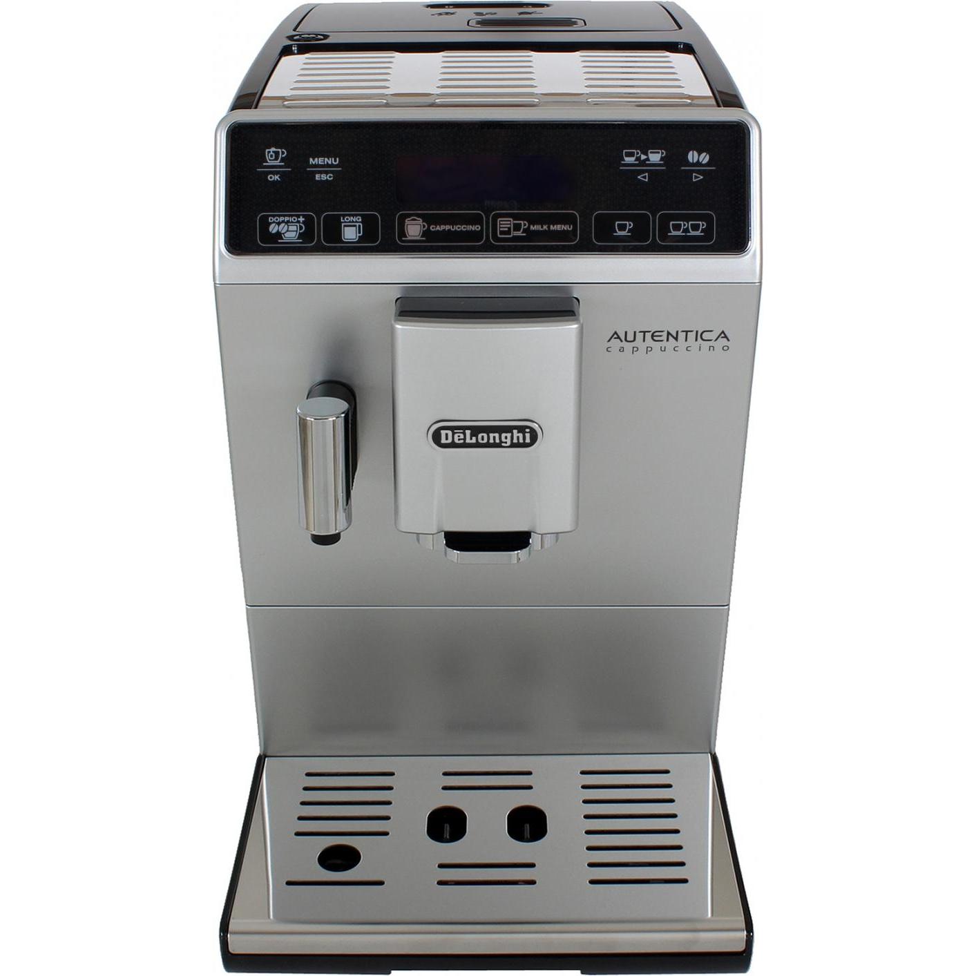 De'Longhi Autentica, Kaffeevollautomat, Schwarz, Silber
