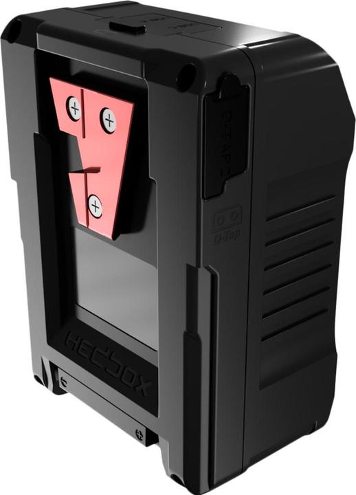 Immagine prodotto Hedbox - Supporto di bloccaggio Cine V (alluminio ad alta resistenza) - 98Wh / 6600mAh- 10A / 90W Max (Caricabatterie per fotocamere)