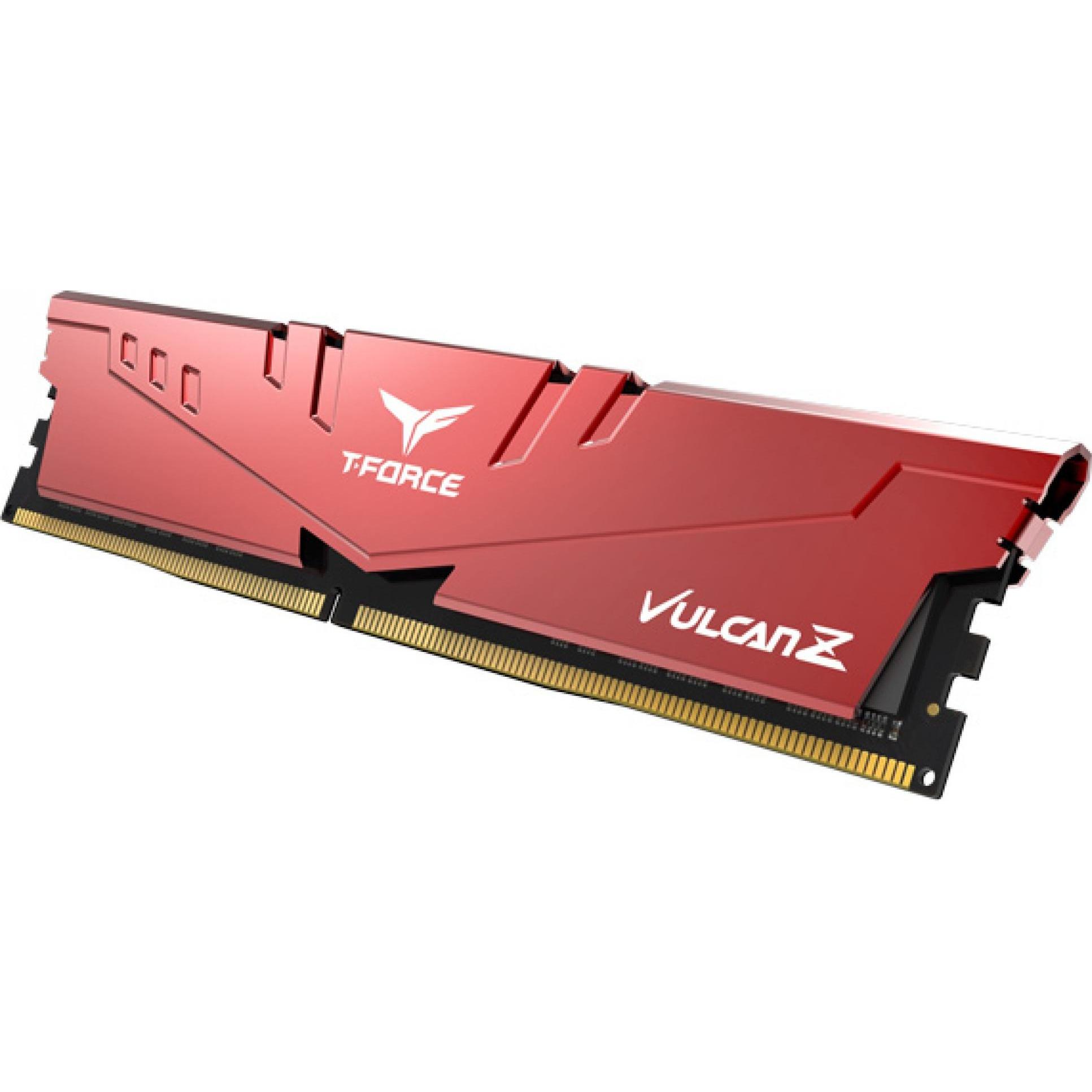 Thumbnail - Team Electronic Vulcan Z Red 16GB DDR4 K2 (2x8GB) 3600MHz, C18 (2 x 8GB, 3600 MHz, DDR4-RAM, DIMM), RAM, Rot