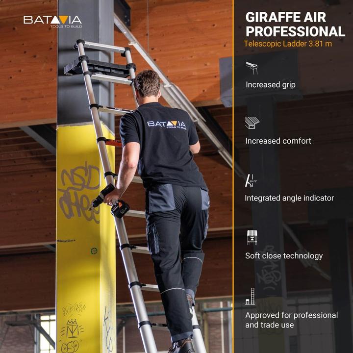 Actual product image Batavia Professional Telescopic Ladder 3.81m (Scaffolding, 381 cm)