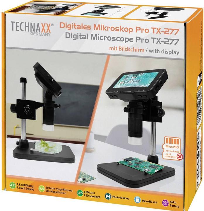 Actual product image Technaxx Digital Microscope Pro TX-277