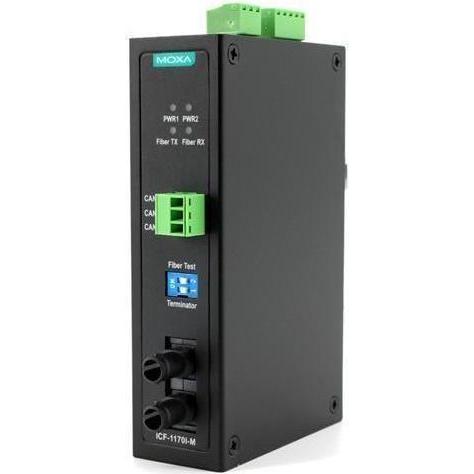 Moxa ICF-1170I-M-ST-T - Convertitore CANbus-fibra, multimodale, connettore ST, temperatura di, Convertitore