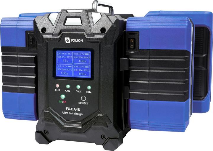Actual product image Fxlion 4-Channel UltraÃ¢ FastÃ¢ Charger (FX-BA4S) (Camera battery charger)