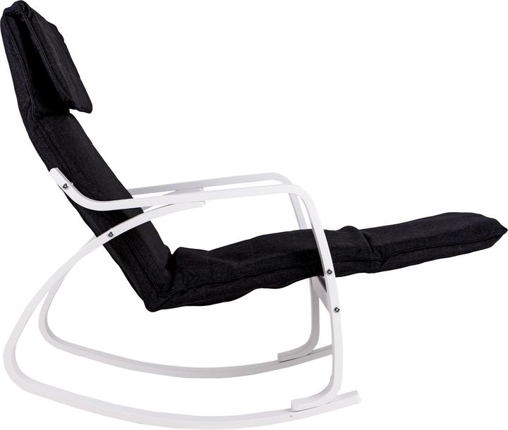 Produktbild Modernhome Rocking chair with adjustable footrest, white frame