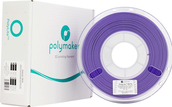 Actual product image Polymaker PolyLite PETG - Purple - 2.85mm (PETG, 2.85 mm, 1000 g, Violet)