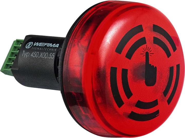 Produktbild Werma LED-Summer-Kombination 24Vdc rot