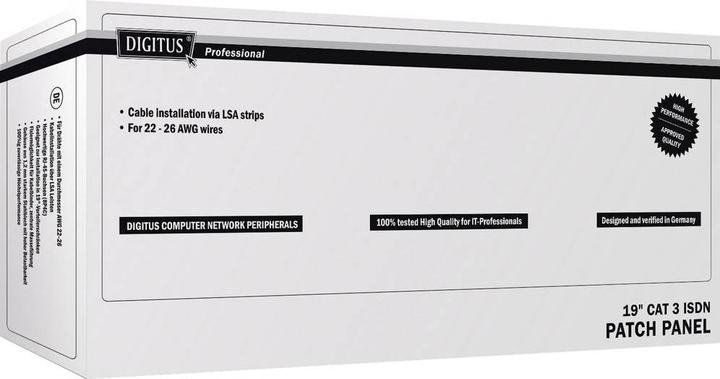Produktbild Digitus 19 Zoll CAT 3 ISDN Panel 25 Port
