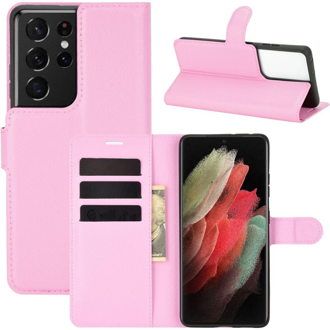 Thumbnail - König Design Hülle Handy Schutz für Samsung Galaxy S21 Ultra Case Cover Tasche Etuis Rosa Neu (Samsung Galaxy S21 Ultra)...