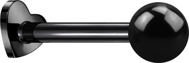 Immagine prodotto Star Piercing Micro labret heart filetto interno nero palla nera (senza ottone, Titanio)