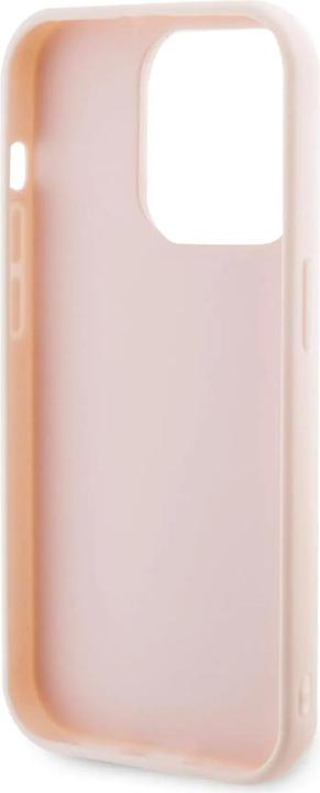 Actual product image Karl Lagerfeld KLHCP15X3DMBKCP iPhone 15 Pro Max 6.7" różowy/pink hardcase 3D Rubber Glitter Logo (Apple iPhone 15 Pro Max)
