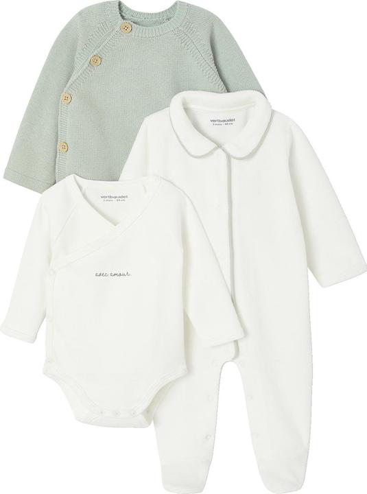 Actual product image Vertbaudet Baby Geschenk-Set zur Geburt: Strickjacke, Strampler & Body (56)