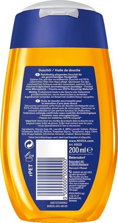 Immagine prodotto NIVEA Olio per doccia naturale (200 ml)