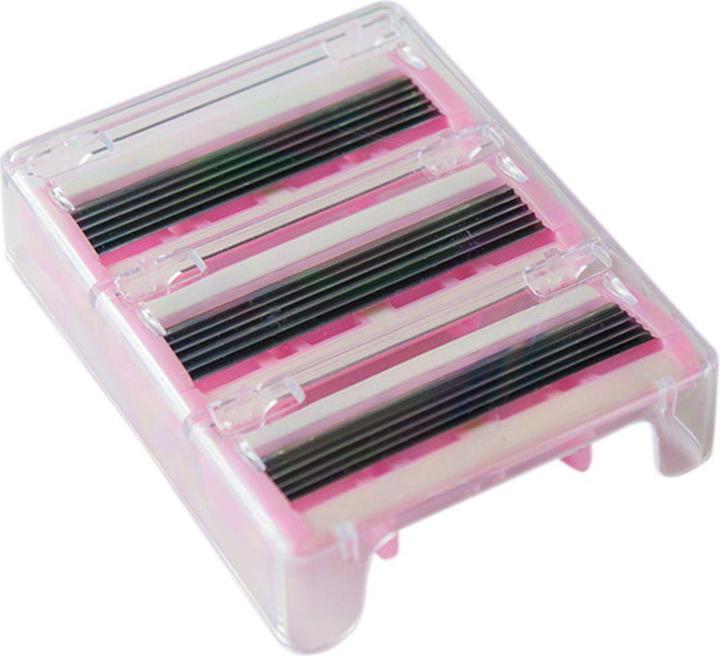Actual product image JTI Razor with replaceable blades in a storage box - Pink