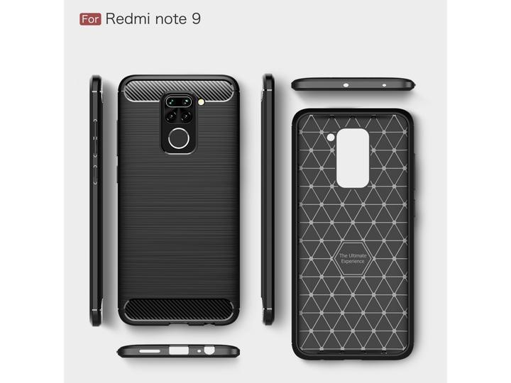 Produktbild Screenguard Xiaomi Redmi Note 9 Hülle Carbon Brushed Soft TPU (Xiaomi Redmi Note 9)