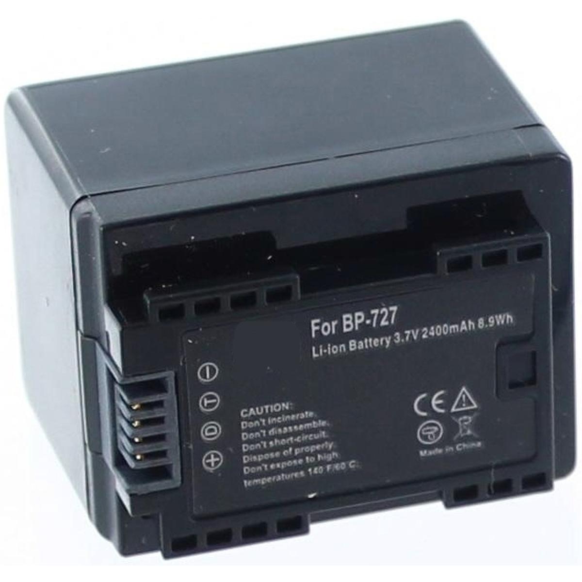 AGI Akku kompatibel mit Canon LEGRIA HF R606 - Akku - 2.400 mAh (Akku), Kamera Stromversorgung, Schwarz