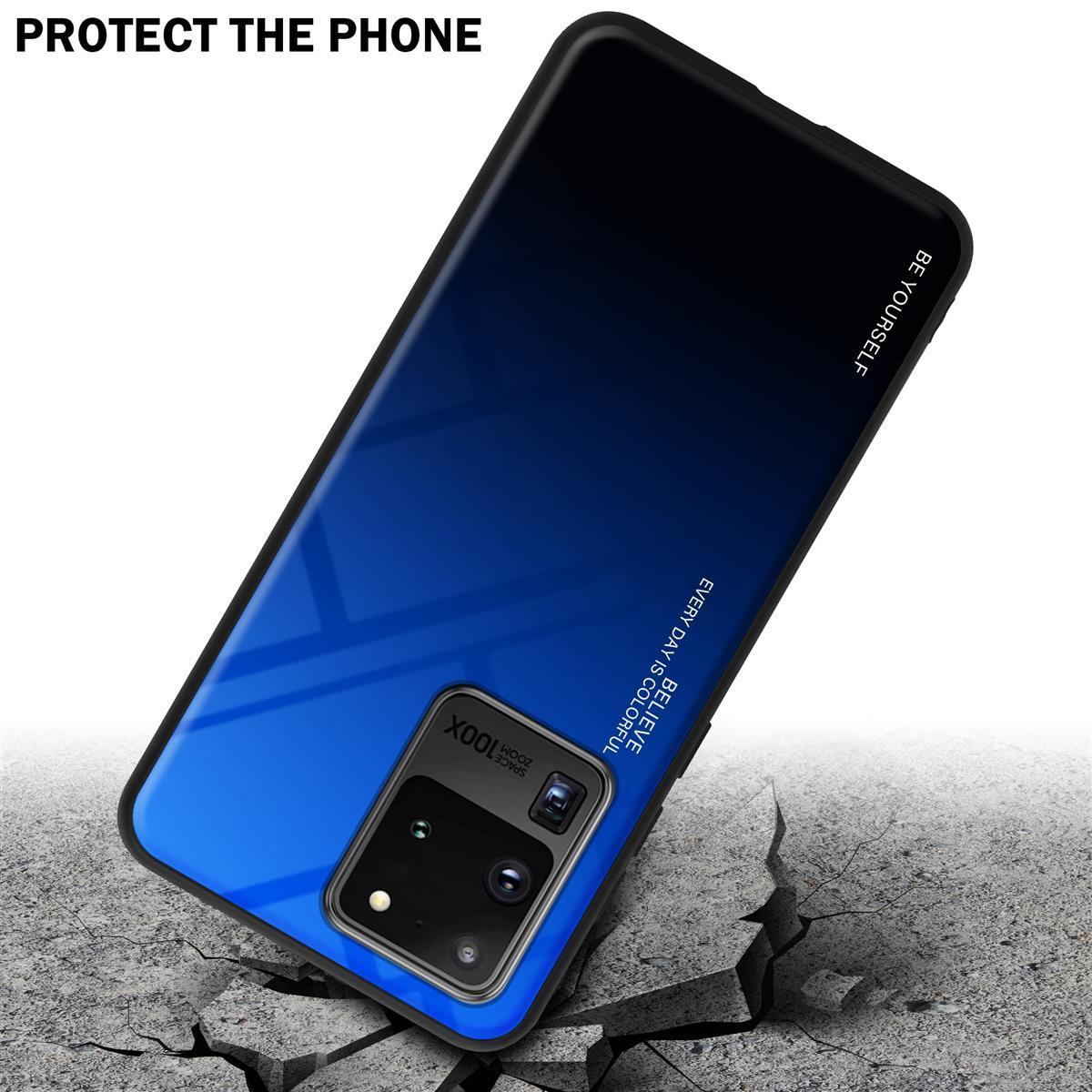 Thumbnail - Cadorabo TPU 2 Farben Glas Cover (Samsung Galaxy S20 Ultra), Smartphone Hülle, Schwarz