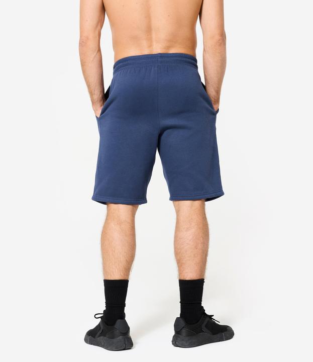 Actual product image Domyos Shorts Herren Baumwollgewebe mit Taschen - dunkelblau (XL)