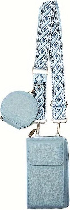 Only-Bags.Store 2-in-1 Crossbody Umhängetasche mit Münzfach, trendige Handytasche im Casual-Stil, einfache