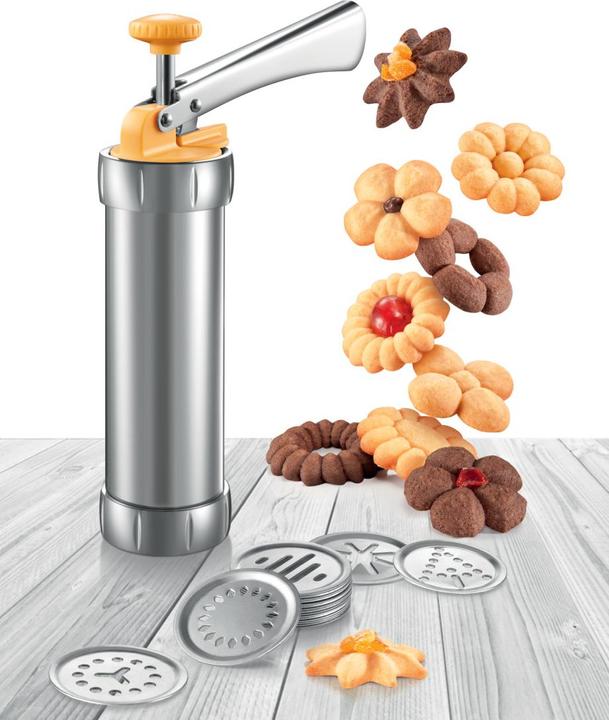 Actual product image Tescoma Delicia metal pastry press/proofing syringe