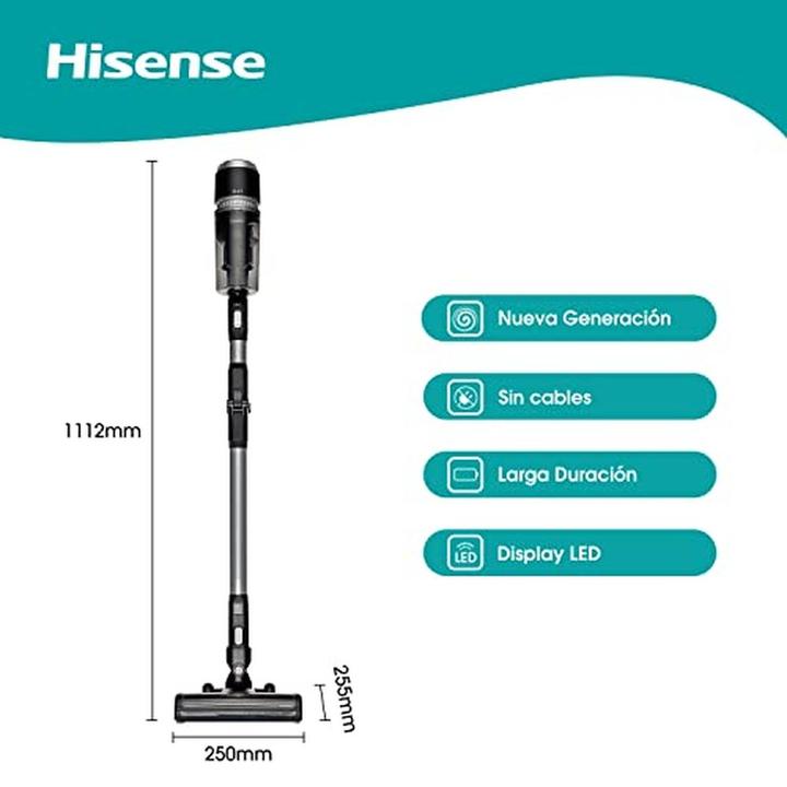 Actual product image Hisense HVC6264BK handheld vacuum Black Bagless