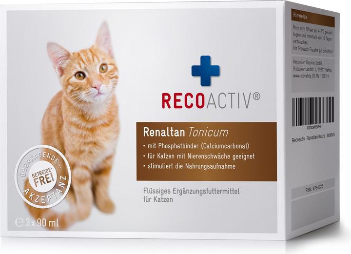 Recoactiv Katzen-Nahrungsergänzung Renaltan Tonicum (Senior, Adult, 3 Stk., 270 g)