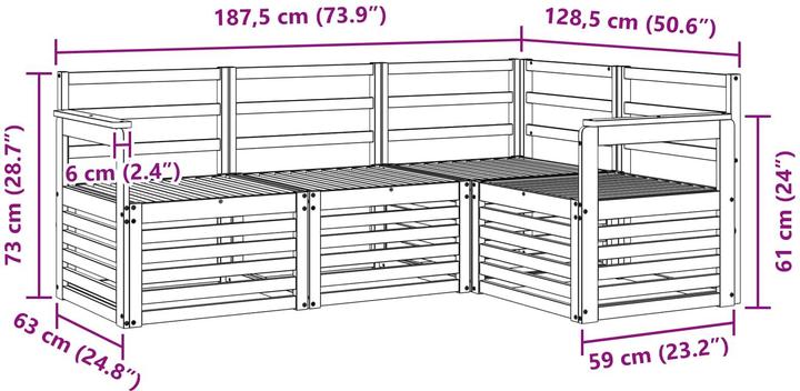 Produktbild vidaXL Outdoor-Sofa