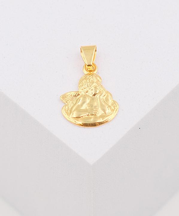 Image du produit Muau Pendant medal angel on cloud yellow gold 750 (Or jaune 750/18K)