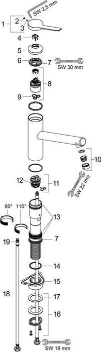 Actual product image hansgrohe Single lever sink mixer Zesis M33, 150 chrome