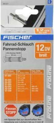 Produktbild Fischer Fahrrad-Schlauch (Dunlop (DV), 12", 35 mm)