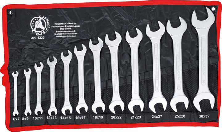 Actual product image BGS Double Open End Spanner Set 6 x 7 - 30 x 32 mm 12 pcs.