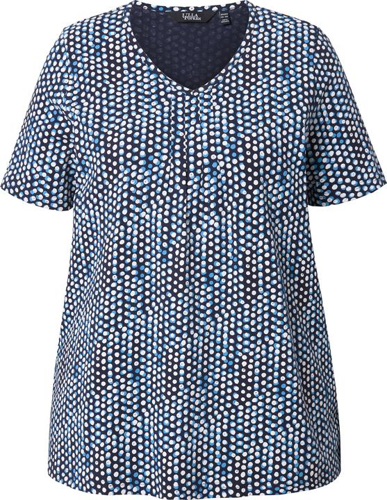 Image du produit Ulla Popken T-shirt, jolis plis creux, coupe évasée, col V, manches courtes (50, 52)
