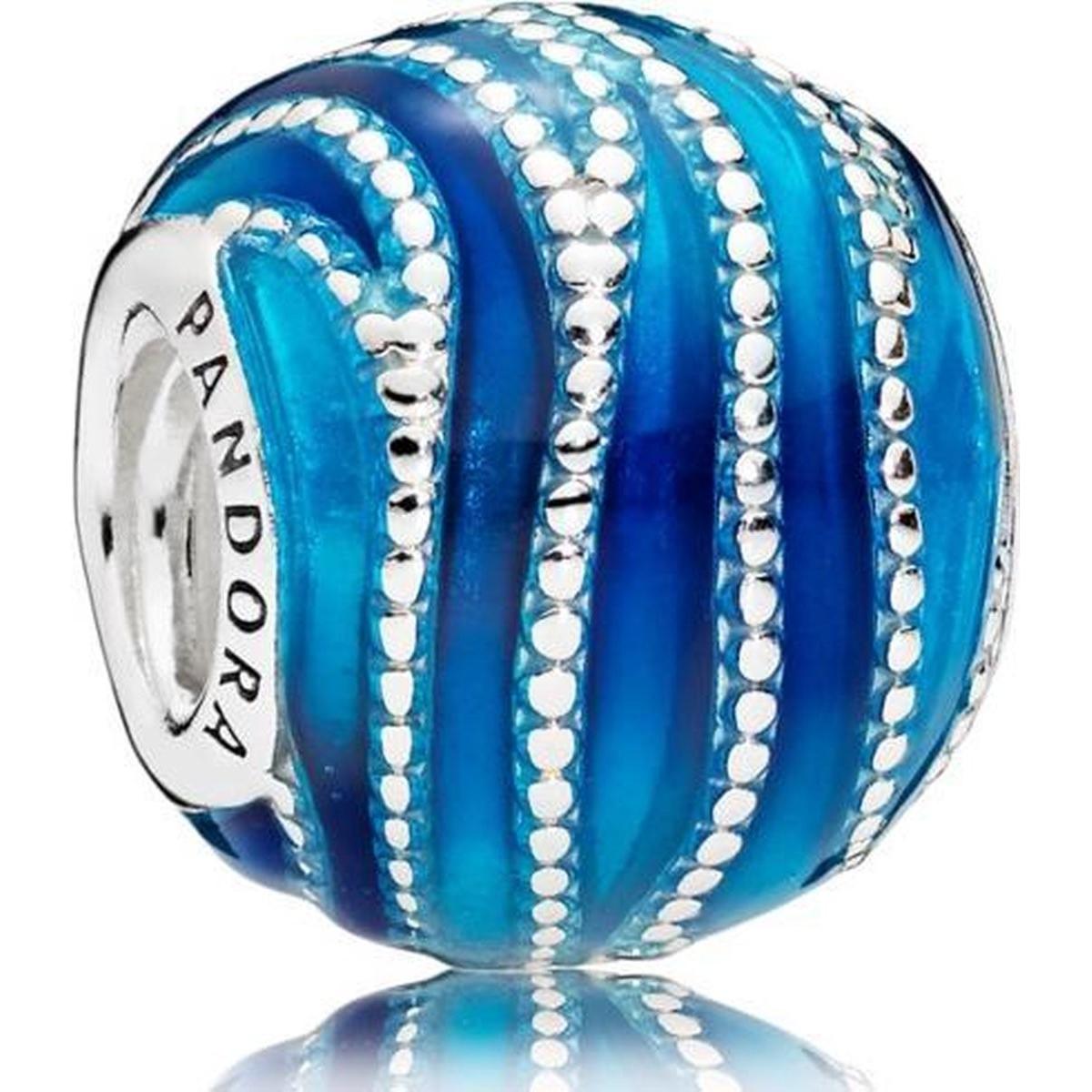 Pandora, Bracciale, Turbini blu Charms/Beads, (Acciaio inossidabile)
