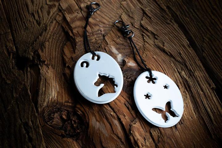 Immagine prodotto Softreflector 2 Ciondolo riflettore ovale, con cavallo e farfalla