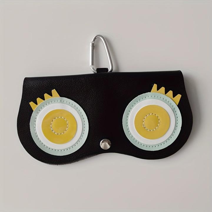 Only-Bags.Store Niedliche Eule Cartoon PU Leder Brillenetui - tragbare Brillenaufbewahrungstasche mit