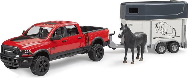 Actual product image Bruder Dodge RAM 2500 with horse trailer