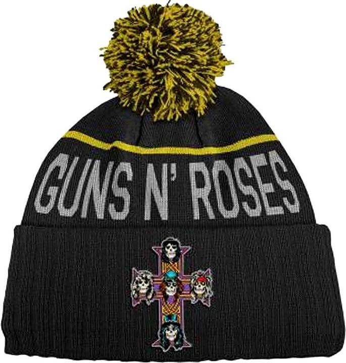Immagine prodotto Guns N Roses Cappello a Cuffia Croce Pon Pon Adulto Unisex